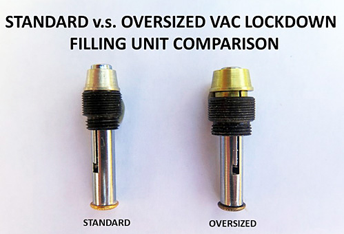 PARKER VACUMATIC LOCKDOWN FILLING UNITS, STD SIZE AND OVERSIZED, NEW AND UNUSED